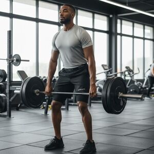 Alphalete Mens‎ Infinity Athletic Training Shorts Black 7.5 Inch Inseam Size M